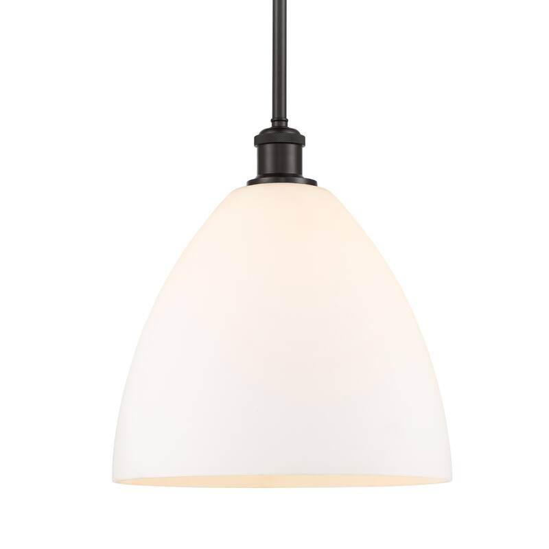 Innovations Lighting 516-1S-13-12 Bristol Pendant Bristol 12" Wide - Oil Rubbed Bronze / Matte White
