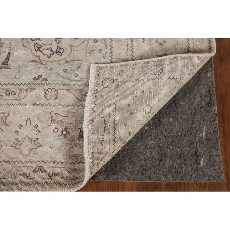 Distressed Tabriz Persian Vintage Rug Handmade Wool Carpet - 6'7"x 9'8"