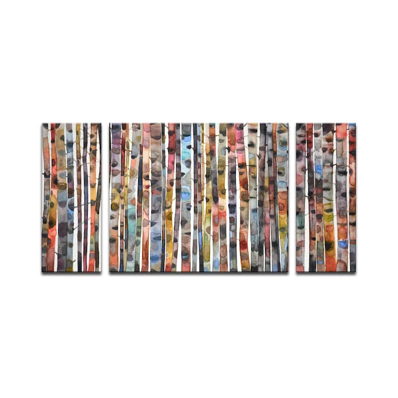 'Brilliant Birch' 3 Piece Wrapped Canvas Wall Art Set by Norman Wyatt Jr.