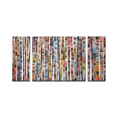 'Brilliant Birch' 3 Piece Wrapped Canvas Wall Art Set by Norman Wyatt Jr.
