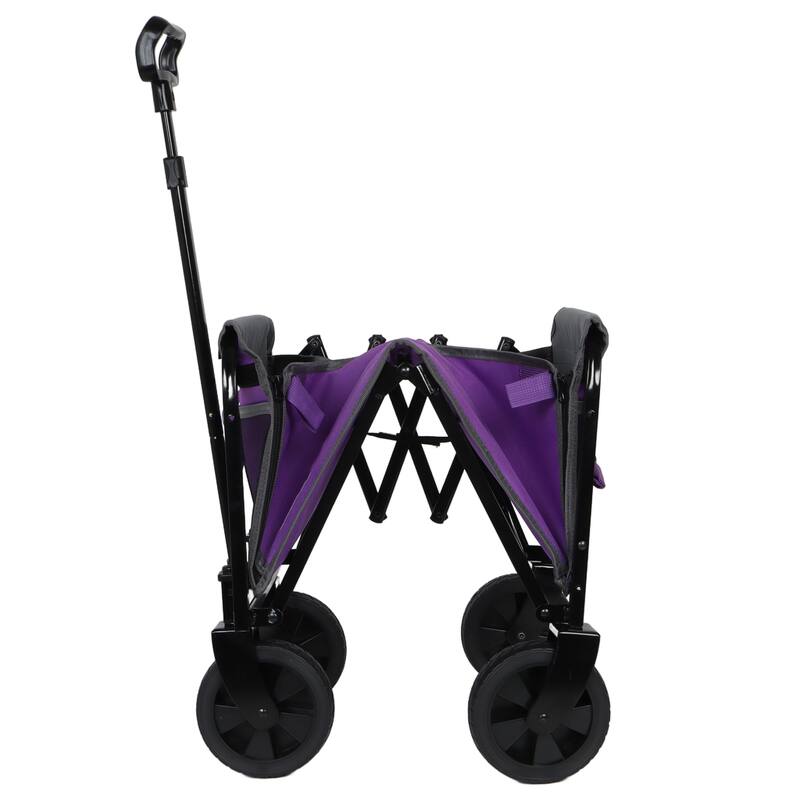 Collapsible Wagon with Wheels - 3 in 1 Lightweight Utility Camping Wagons Carts Foldable with 220lbs Weight Capacity