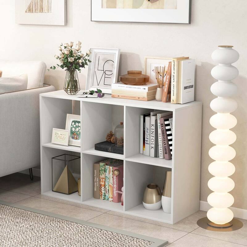 Costway 4/6/8/9-Cube Open Bookshelf with Anti-tip Kits Home Modern