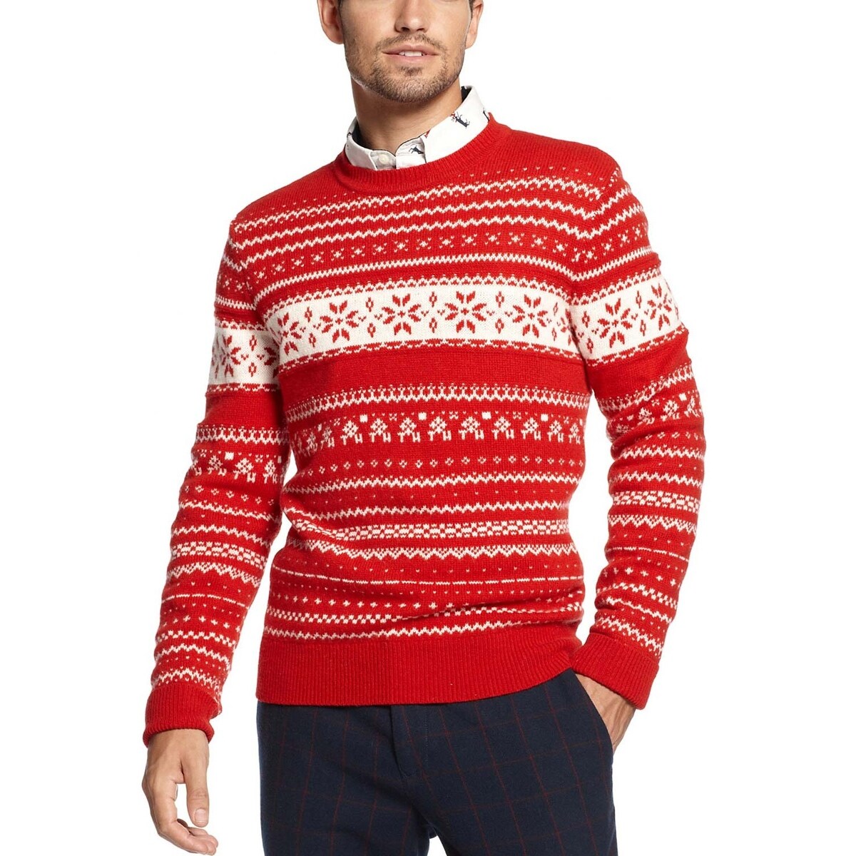 red tommy jumper