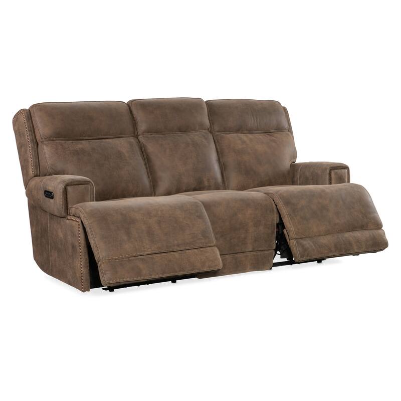 Hooker Furniture SS762-PHZ3 Wheeler 83" Wide Leather Sofa with Powered