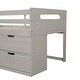preview thumbnail 15 of 17, Twin size Loft Bed with Two Shelves and Two Drawers, Grey