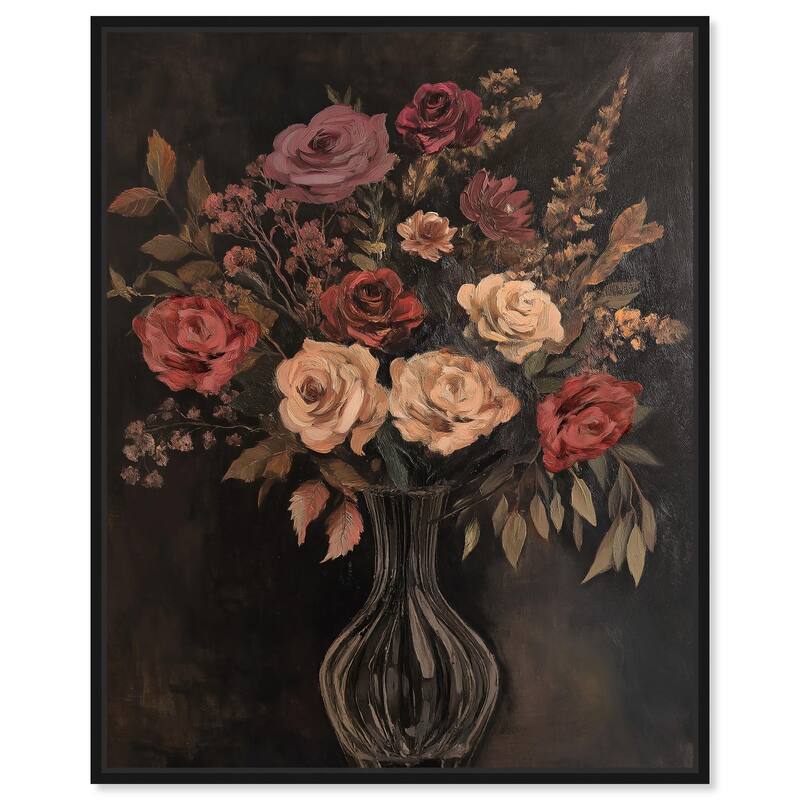 Smoldering Bouquet Canvas by Art Remedy - 16" x 20" - Black