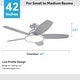 preview thumbnail 46 of 113, 5 - Blade Low Profile Flush Mount Modern Ceiling Fan with LED Light and Remote