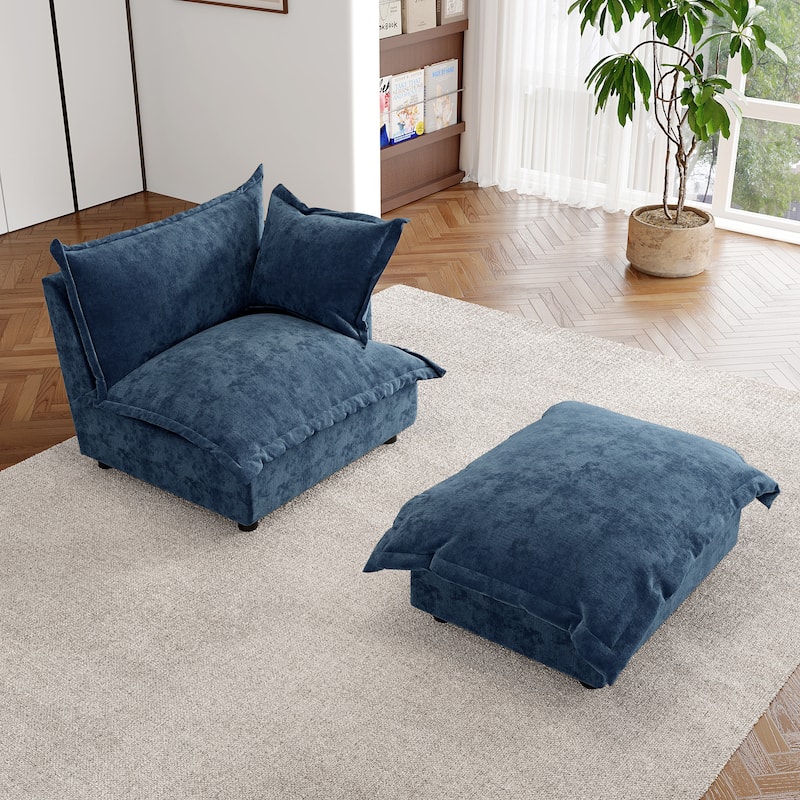 Double Layer Cushion Comfy Cloud Modular Sectional Sofa Set