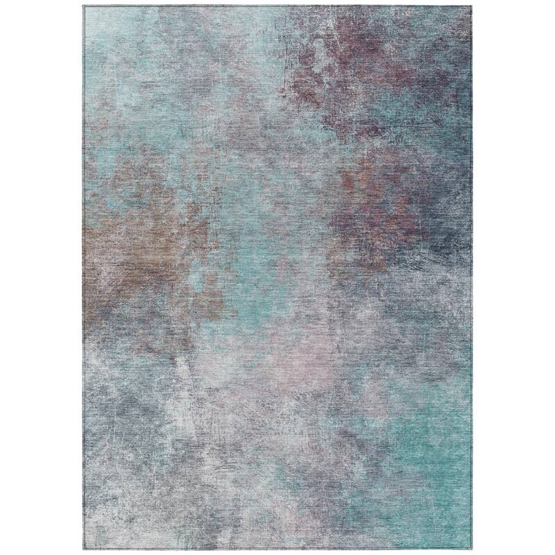 HomeRoots Abstract Transitional Rectangle Outdoor Rug
