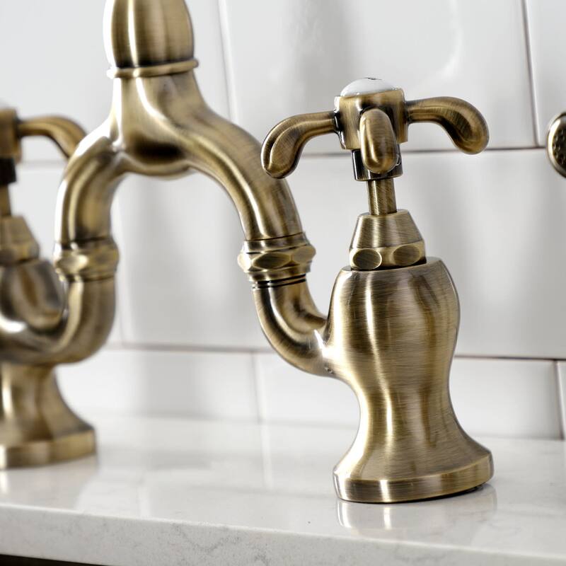Kingston Brass KS779.TXBS French Country 1.8 GPM Bridge Kitchen Faucet