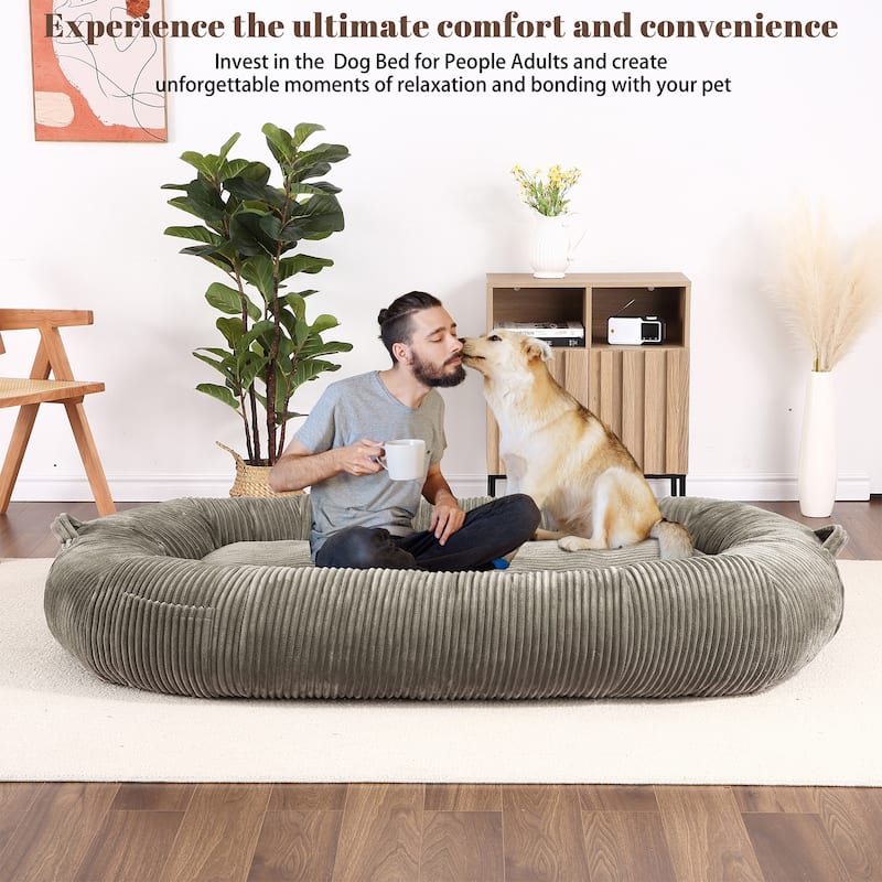 Eie Giant Dog Bed Washable Human Size Bed With Removable Cover