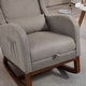 preview thumbnail 48 of 59, High back Upholstered Accent Rocking Chair Nursery Chair With Retractable Footrest