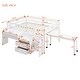 preview thumbnail 7 of 16, Full Size Loft Bed with Study Desk, Drawers, Lateral Portable Desk, Space-Saving Design