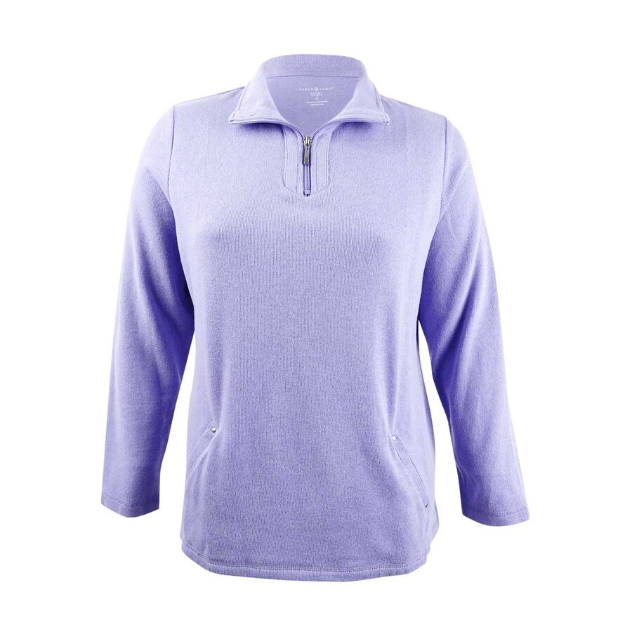 plus size half zip sweatshirt