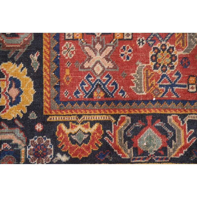 Vegetable Dye Shiraz Kashkoli Persian Antique Rug Handmade Wool Carpet - 3'5"x 5'0"