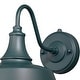 preview thumbnail 7 of 7, VAXCEL Dorado 1-Light Hunter Green and White Dusk to Dawn Sensor Farmhouse Outdoor Wall Sconce, Gooseneck Shade, Dark Sky