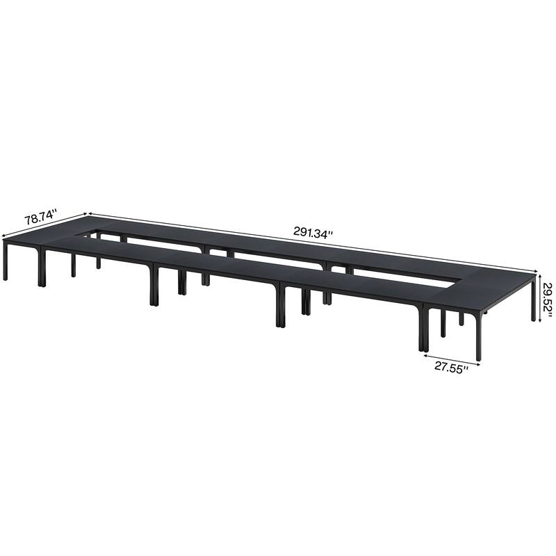 78.74-Inch Conference Table Set,13FT Conference Room Table, Large Rectangle Meeting Seminar Tables Set,Long Business Tables