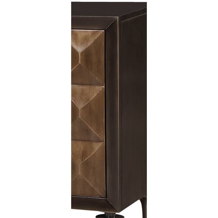 Diya Forged Bronze & Espresso Finish Console Cabinet