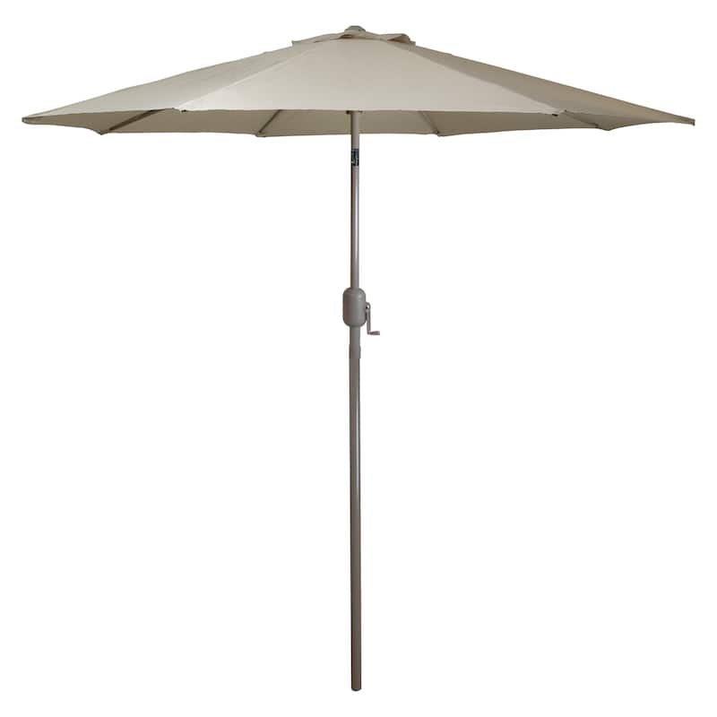 9ft Outdoor Patio Market Umbrella with Hand Crank and Tilt - Beige