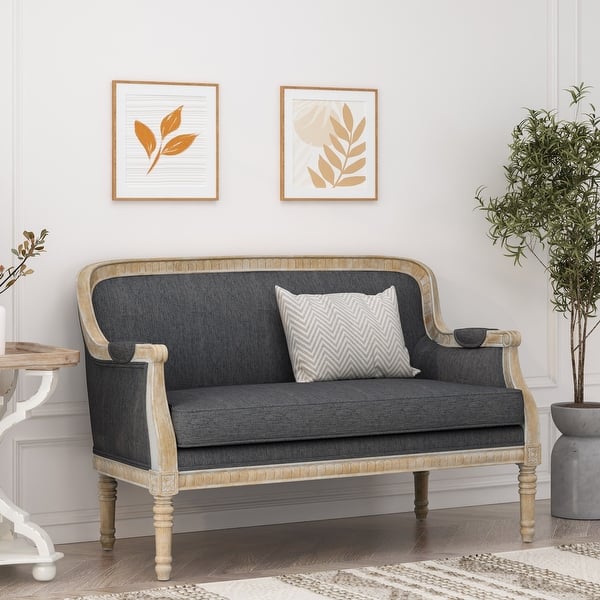 slide 2 of 13, Small Sofa Couch for Foyer, Living Room Decorative Sofa with Back and Armrests, Practical 2 Seater Love Seat Couches, Charcoal