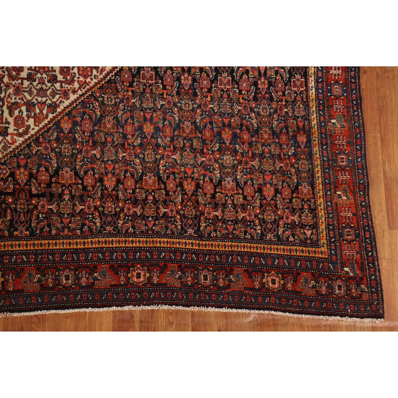Pre-1900 Antique Vegetable Dye Senneh Persian Wool Carpet - 8'4" x 19'11"