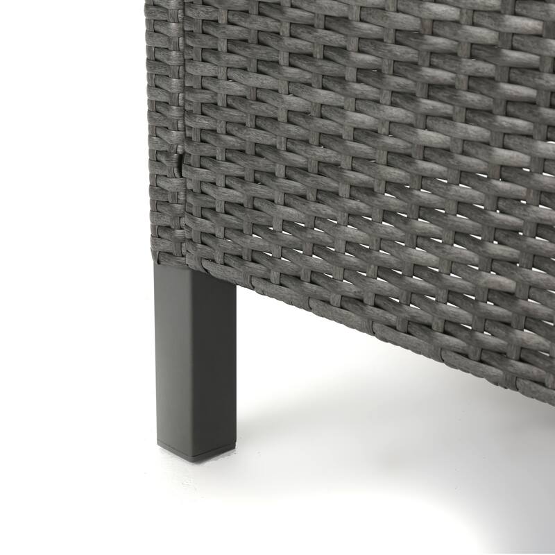 Arcade Outdoor 9-piece Square Wicker Dining Set with Cushions by Christopher Knight Home