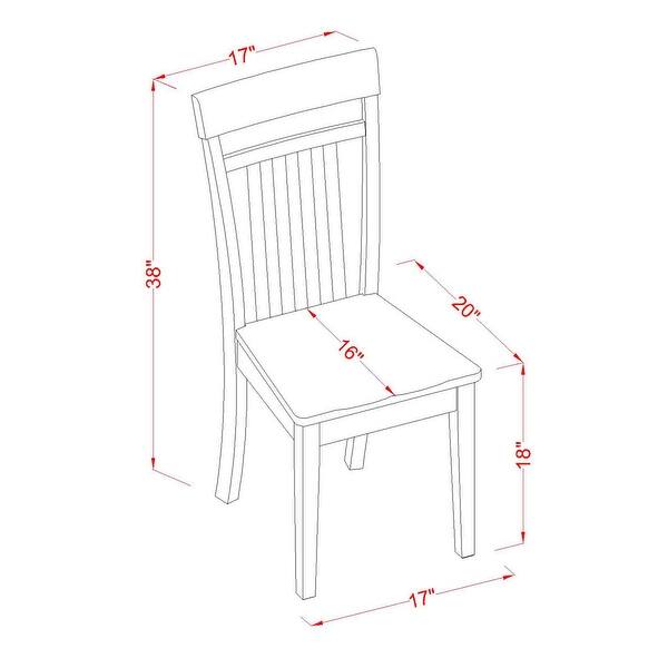 5piece Dining Set Mahogany Dining Room Table and 4 Dining Room Chairs