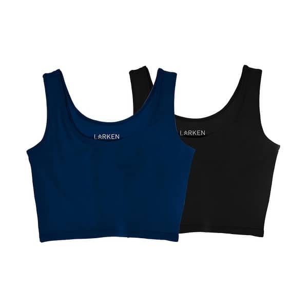 slide 2 of 5, 2 Pack Larken X Pumping and Nursing Bra, Marine and Black Large
