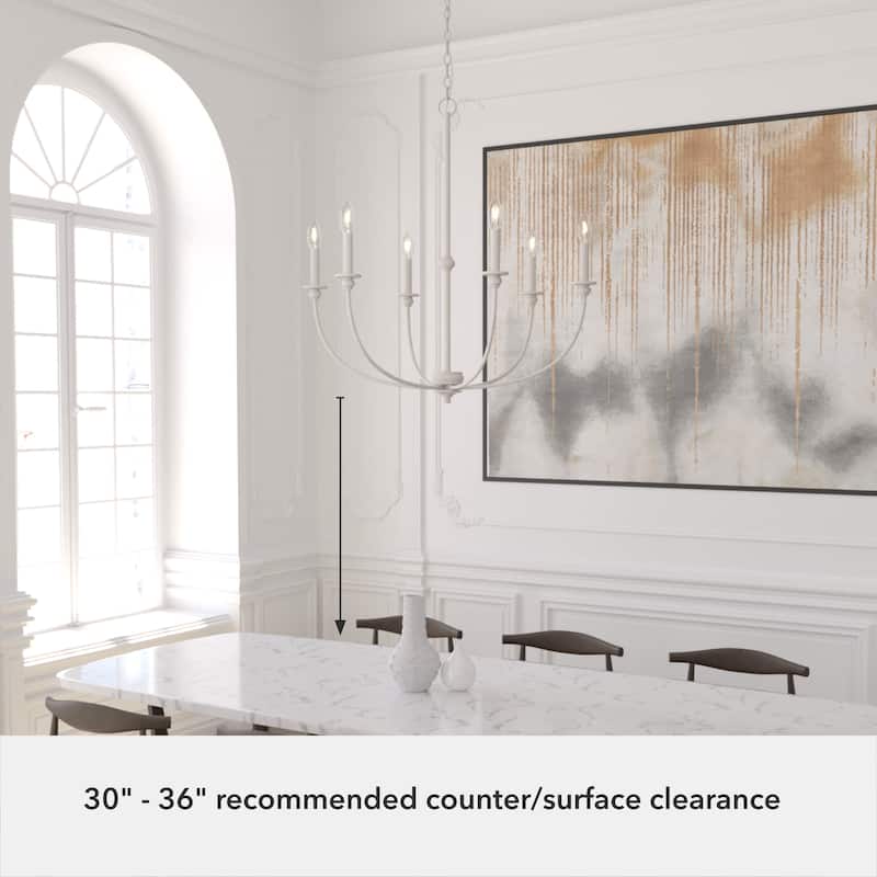 Hunter Southcrest Chandelier - Entry, Dining Table, Kitchen Island - Farmhouse, Transitional, Candle