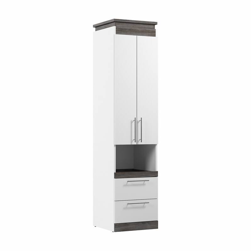 Orion Narrow Storage Cabinet with Drawers and Pull-Out Shelf by Bestar