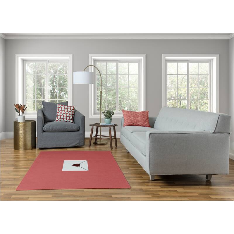Love Letter Valentines Chenille Rug