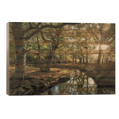 Approaching Lorien Print On Wood by Adam Burton - Multi-Color