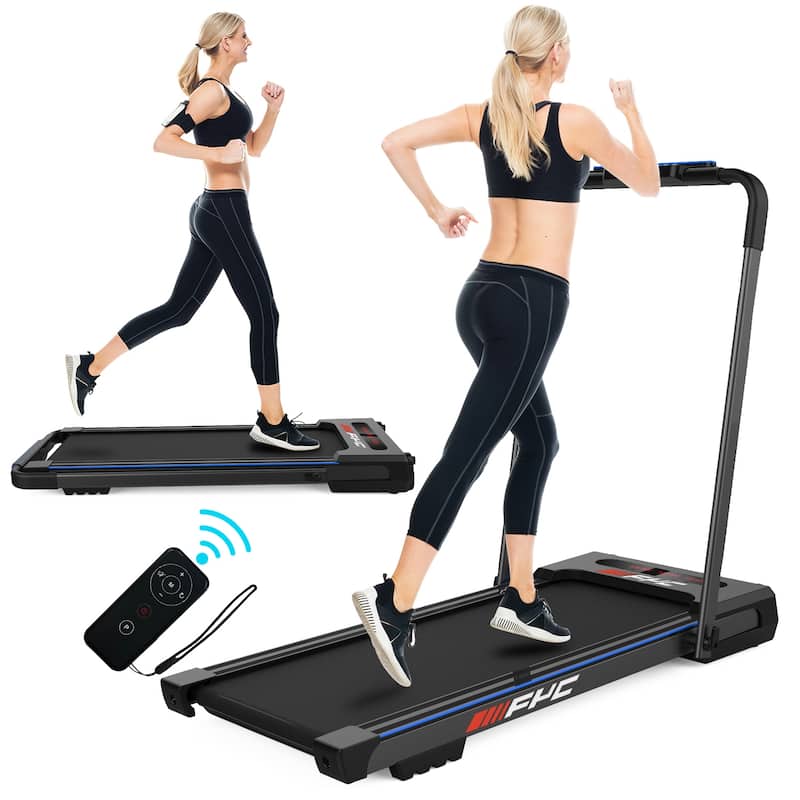 3.5HP Electric 2 in 1 Foldable Fitness Treadmill - Black