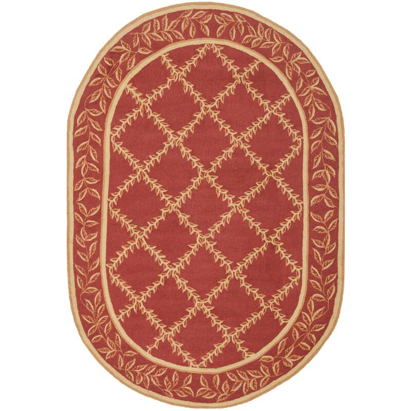 SAFAVIEH Handmade Chelsea Kimber Trellis French Country Wool Rug