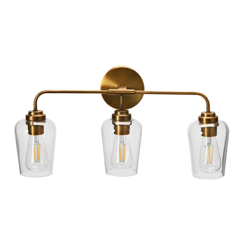 Robert Stevenson Lighting Holden - Metal and Glass Vanity Light - Brushed Bronze