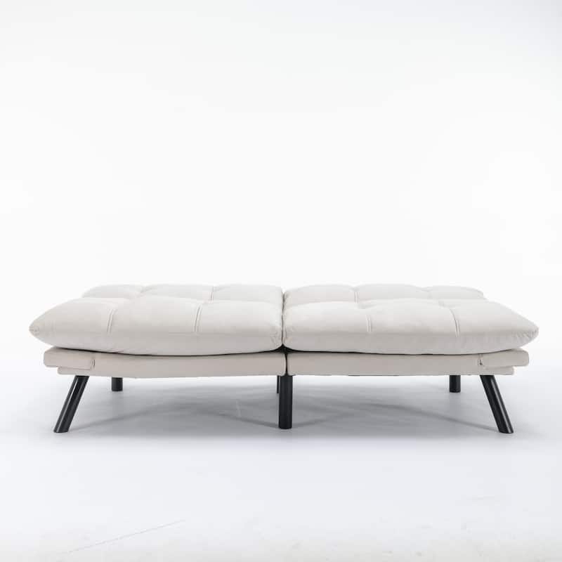Roomfitters Modern Convertible Sofa Bed, Folding Futon Couch with Adjustable Backrest, Compact Upholstered Sleeper