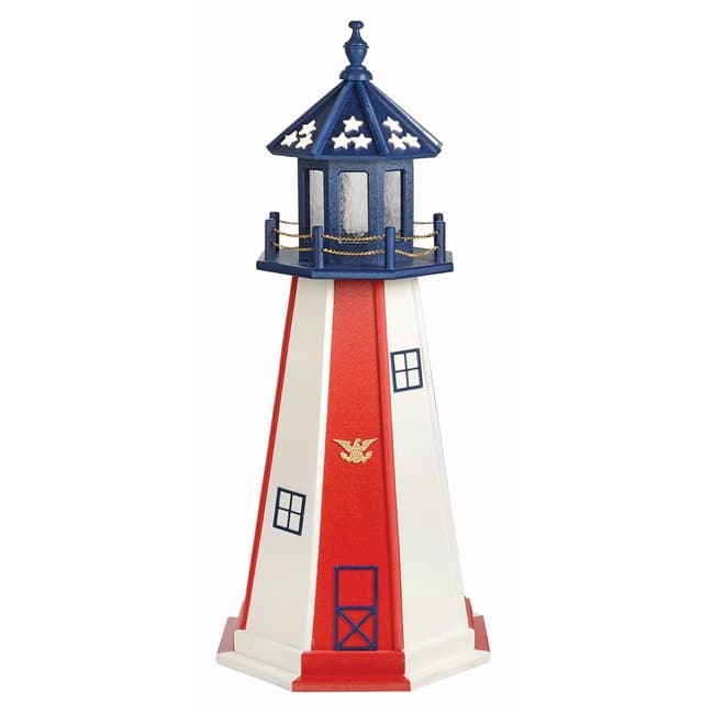 Alternating Patriotic Poly Lighthouse