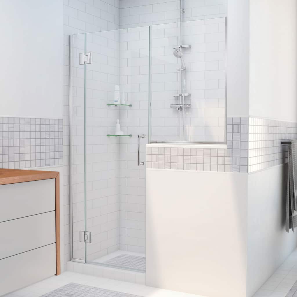 DreamLine Unidoor-X 72-72 1/2 in. W x 72 in. H Frameless Hinged Shower Door - 72" - 72.5" W