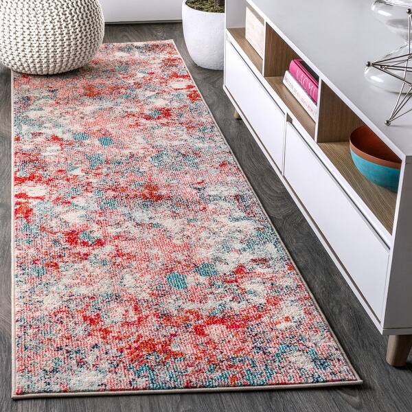 Shop Jonathan Y Contemporary Pop Modern Abstract Blue Red 8 Ft X