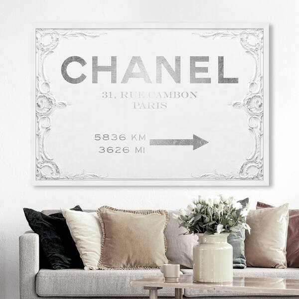 Oliver Gal 'Couture Sign' Fashion and Glam Wall Art Framed Print