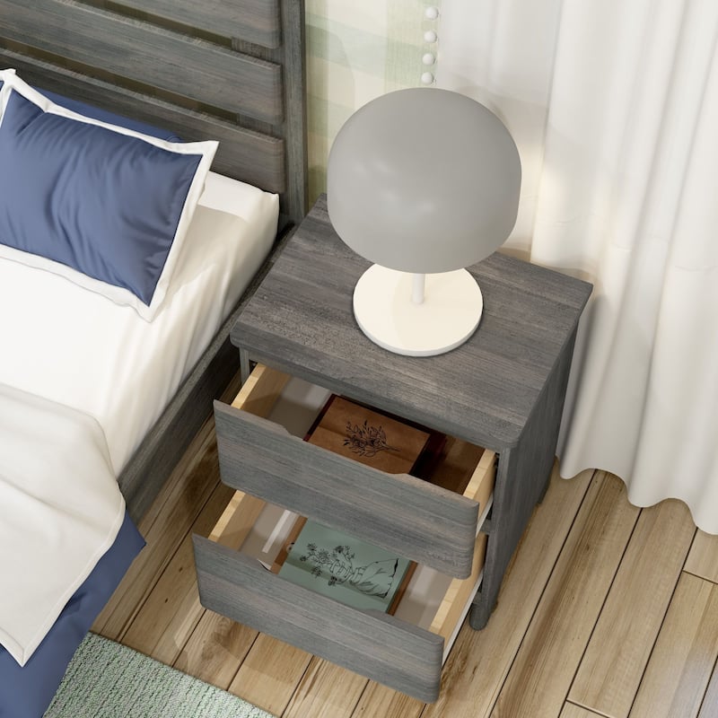Max and Lily Farmhouse Nightstand with 2 Drawers