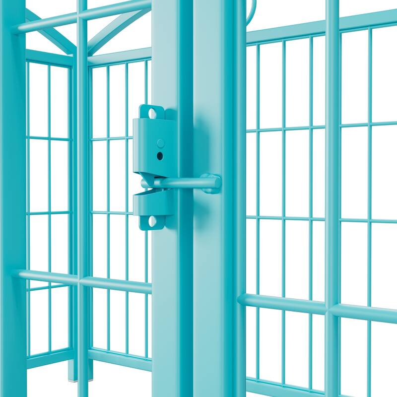 24" Dog Pen 8 Panel Dog Playpen Indoor Outdoor Metal Puppy Pet Fence Portable Folding Animal Exercise Fence