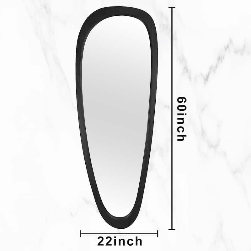 Irregular Mirror Asymmetrical Wood Wall Mirror