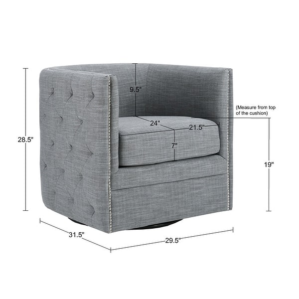 Madison Park Wilmette 360degree Tufted Barrel Swivel Chair On Sale