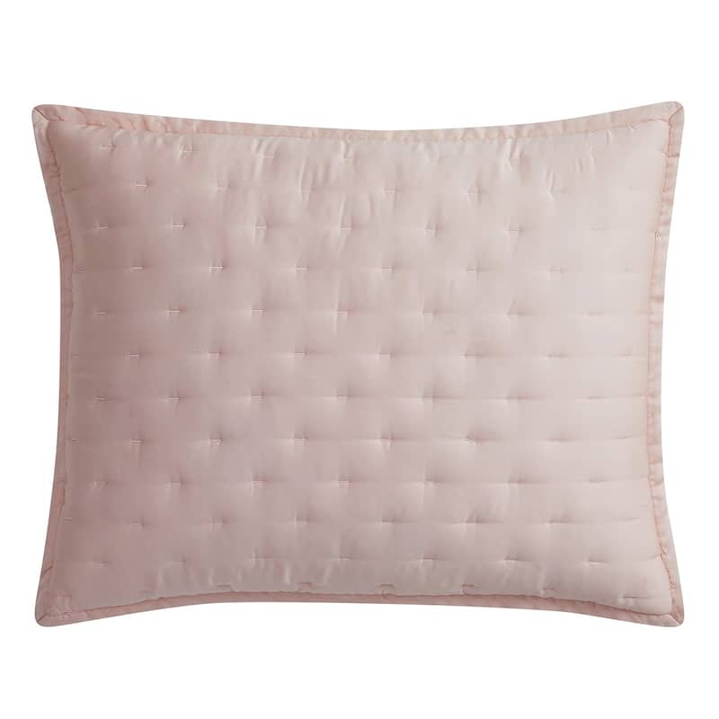 HiEnd Accents Lyocell Lyocell Quilted 2 Piece Pillow Sham Set - Blush - Standard