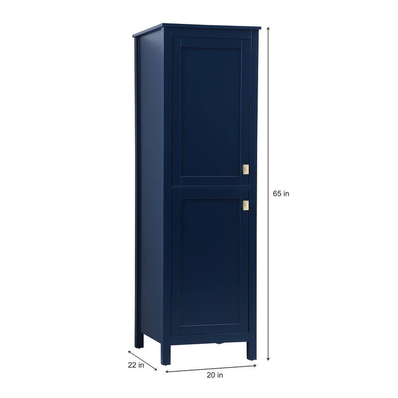 Indigo Home 20 Inch Bathroom Linen Storage Freestanding Cabinet - 20 x 22