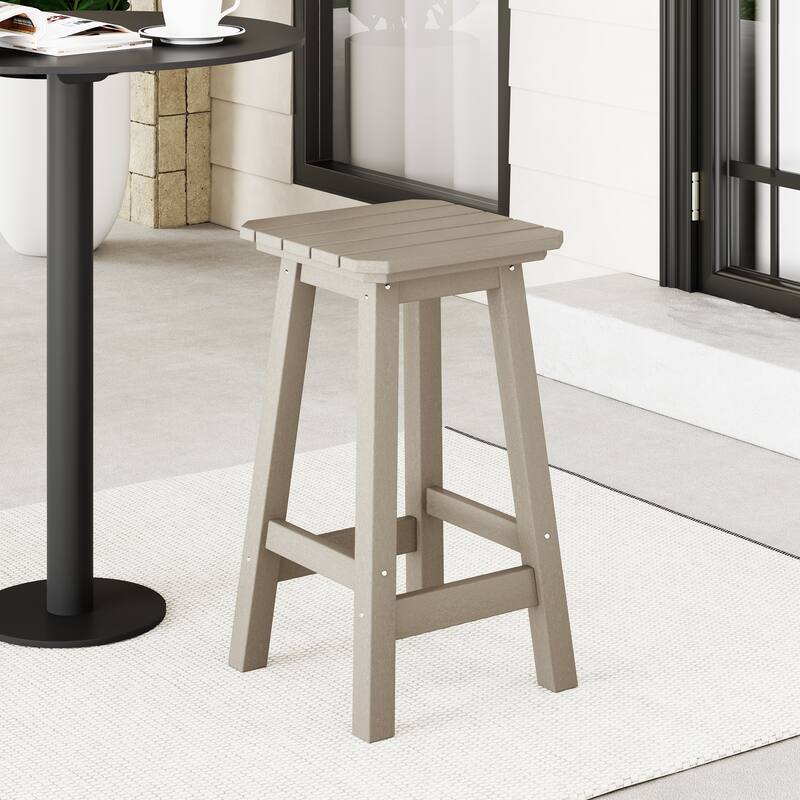 Laguna Hdpe All Weather Outdoor Patio 24" Square Counter Stool