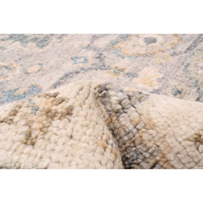 ECARPETGALLERY Hand-knotted Jules Serapi Light Grey Wool Rug - 7'9 x 10'5