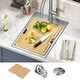 preview thumbnail 65 of 147, KRAUS Kore Workstation Drop-In Stainless Steel Kitchen Sink