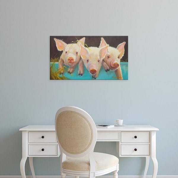 Easy Art Prints Carolyne Hawley's 'Life as a Pig I' Premium Canvas Art